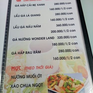 Thực đơn- Nhà Hàng Thắng Cua - Các Món Cua