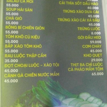 Thực đơn- Nhà Hàng The Boss