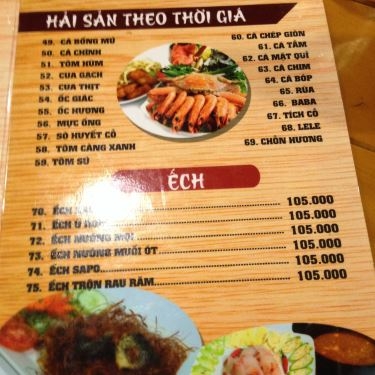 Thực đơn- Nhà Hàng Thủy Mộc 2 - Trương Công Định