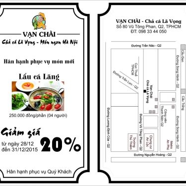 Thực đơn- Nhà Hàng Vạn Chài - Đặc Sản Hà Nội