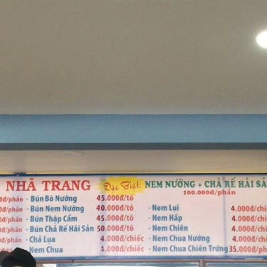 Thực đơn- Quán Ăn Nhã Trang - Quán Nem Ninh Hòa