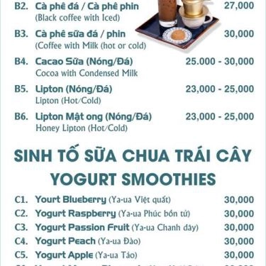Thực đơn- Quán Ăn Nha Trang Deli - Bún Cá Sứa, Nem Nướng & Đặc Sản Nha Trang