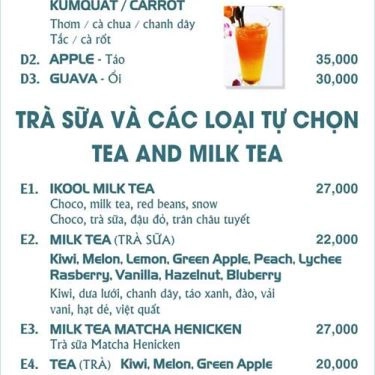 Thực đơn- Quán Ăn Nha Trang Deli - Bún Cá Sứa, Nem Nướng & Đặc Sản Nha Trang