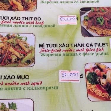 Thực đơn- Quán Ăn Nha Trang Foods - Nha Trang Center