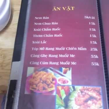 Thực đơn- Quán Ăn Nhỏ Trần - Bánh Tráng Cuốn Thịt Heo