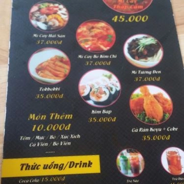 Thực đơn- Quán Ăn Nisin - Mì Cay 7 Cấp Độ