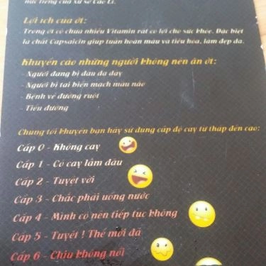 Thực đơn- Quán Ăn Nisin - Mì Cay 7 Cấp Độ