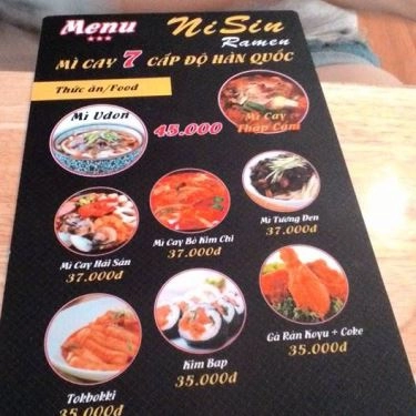 Thực đơn- Quán Ăn Nisin - Mì Cay 7 Cấp Độ