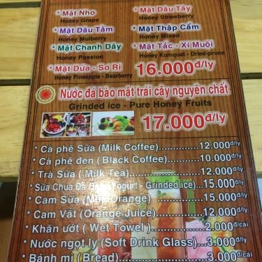 Thực đơn- Quán Ăn 5 Nhất - Quán Bò Né