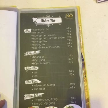 Thực đơn- Quán Ăn Nổ Restaurant - Buffet Món Việt