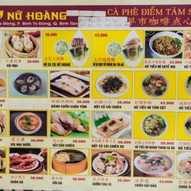 Thực đơn- Nữ Hoàng - Quán Ăn Gia Đình