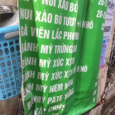 Thực đơn- Quán Ăn Nui Cô Béo - Ngõ Văn Chương
