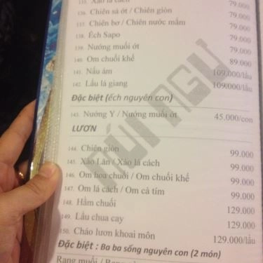 Thực đơn- Quán Ăn Núi Ngự - Đặc Sản Ba Miền