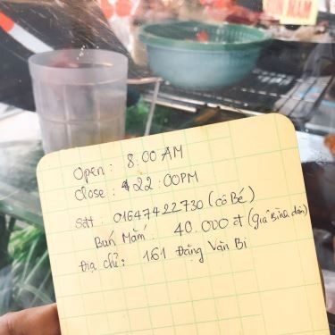 Thực đơn- Quán Ăn Bún Mắm - 161 Đặng Văn Bi