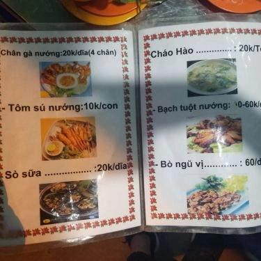 Thực đơn- Quán Ăn Quán Nướng 269 - Chuyên Bò Tơ & Hải Sản