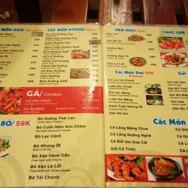 Thực đơn- Quán Ăn Nướng Cay Hồng Anh