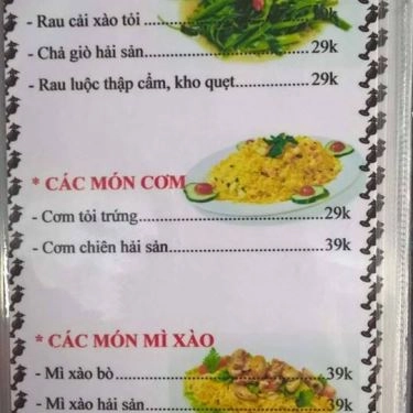 Thực đơn- Quán Ăn Quán Chú Cuội - Các Món Nướng