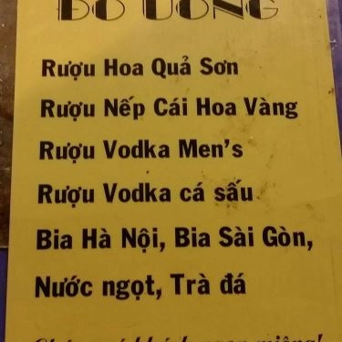 Thực đơn- Quán Ăn Nướng Lụi - Ngô Thì Nhậm