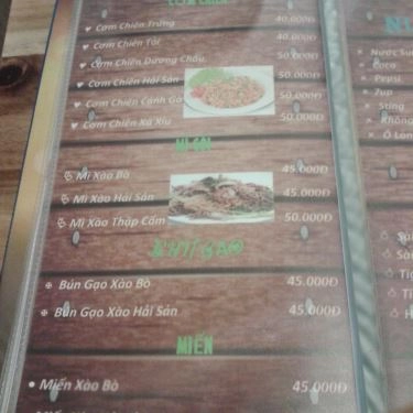 Thực đơn- Quán Ăn Nướng Ngói 133