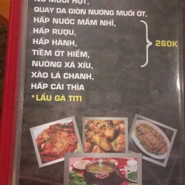 Thực đơn- Quán Ăn Nướng Ngói Ti Ti