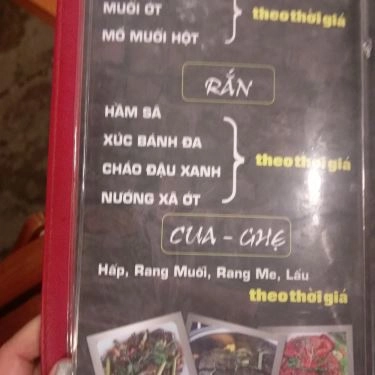 Thực đơn- Quán Ăn Nướng Ngói Ti Ti