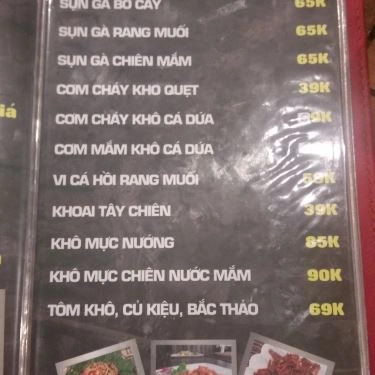 Thực đơn- Quán Ăn Nướng Ngói Ti Ti