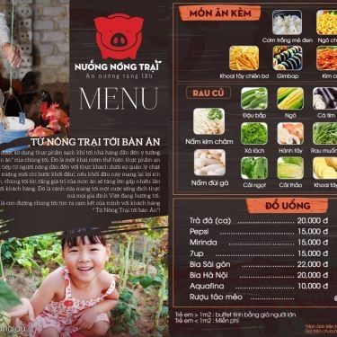 Thực đơn- Quán Ăn Nướng Nông Trại - Nướng & Lẩu