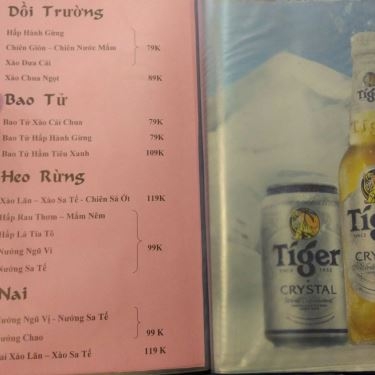 Thực đơn- Nhà Hàng Nướng Than - BBQ & Beer