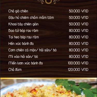 Thực đơn- Quán Ăn O Gái - Ẩm Thực Huế