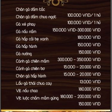Thực đơn- Quán Ăn O Gái - Ẩm Thực Huế