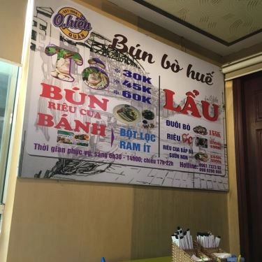 Thực đơn- Quán Ăn O Hiền - Bún Bò Huế & Lẩu Đuôi Bò - Trung Kính