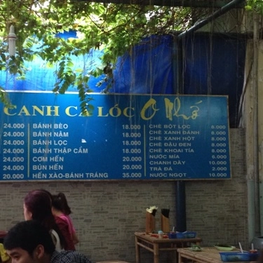 Thực đơn- Quán Ăn O Nhớ - Đường A4
