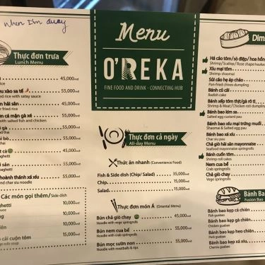 Thực đơn- Quán Ăn O'Reka - Coffee & Restaurant