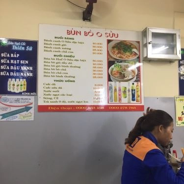 Thực đơn- Quán Ăn O Sửu - Bún Bò & Chả Cua - Trần Quốc Toản