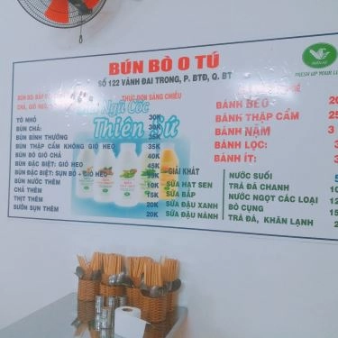 Thực đơn- Quán Ăn O Tú - Bún Bò Huế