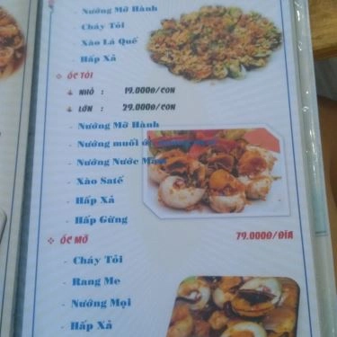 Thực đơn- Quán Ăn Ốc 10 Em