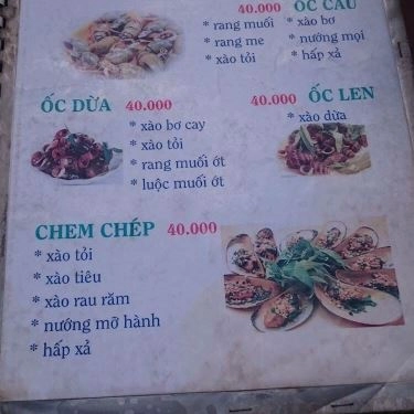 Thực đơn- Quán Ăn Ốc 41