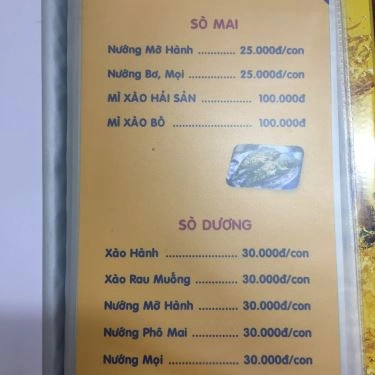 Thực đơn- Quán Ăn Ốc 59 Lâm Thủy