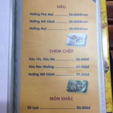Thực đơn- Quán Ăn Ốc 59 Lâm Thủy