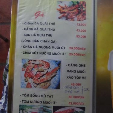Thực đơn- Quán Ăn Ốc Béo