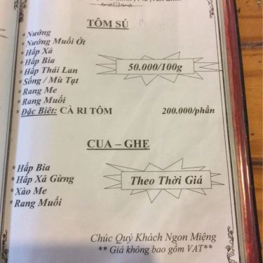 Thực đơn- Quán Ăn Ốc Bo - Ngô Thị Thu Minh