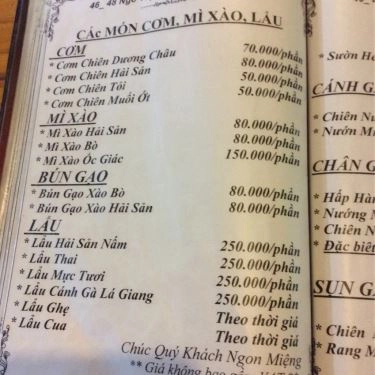 Thực đơn- Quán Ăn Ốc Bo - Ngô Thị Thu Minh