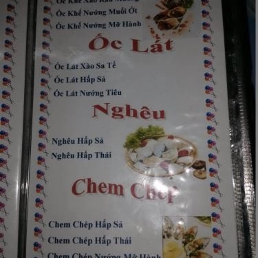 Thực đơn- Quán Ăn Ốc Bống - Nguyễn Kiệm