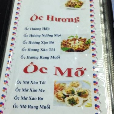 Thực đơn- Quán Ăn Ốc Bống - Nguyễn Kiệm