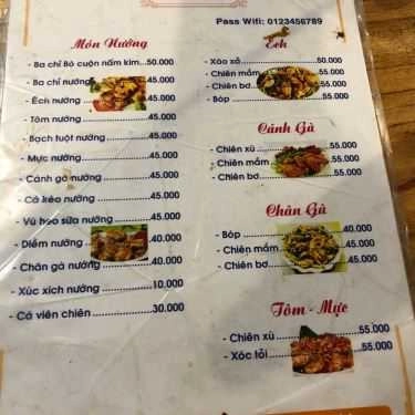 Thực đơn- Quán Ăn Ốc Chảo 88 - Hàn Thuyên