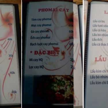Thực đơn- Quán Ăn Ốc Chảo 88 - Hàn Thuyên