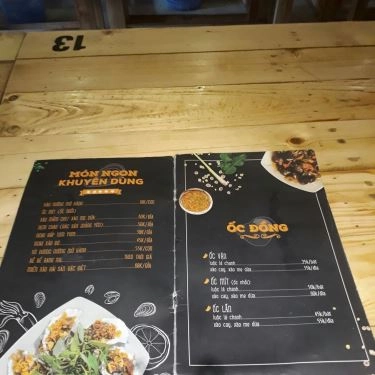 Thực đơn- Quán Ăn Ốc Chạo Quán