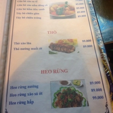 Thực đơn- Quán Ăn Ốc Đêm Hàng Xanh