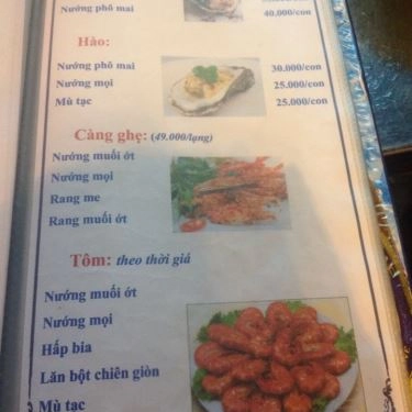 Thực đơn- Quán Ăn Ốc Đêm Hàng Xanh