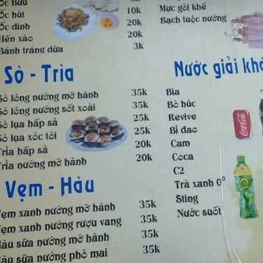 Thực đơn- Quán Ăn Hải Sản SV